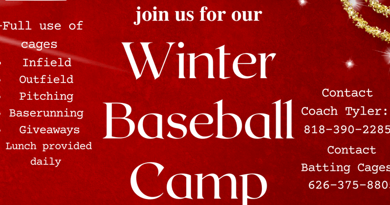 Join Us for Winter Baseball Camp!